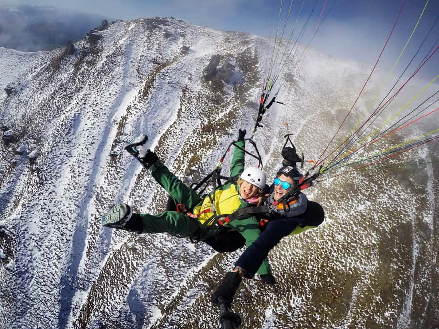 Wanaka: Tandem Paragliding Experience - Safety briefing, harness, and takeoff