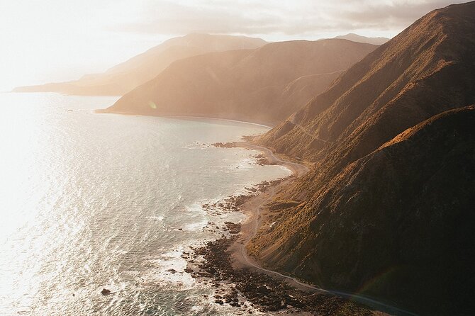 Wellington South Coast Discovery Helicopter Flight - Cook Strait, Karori Rock Lighthouse, and Makara Wind Farm