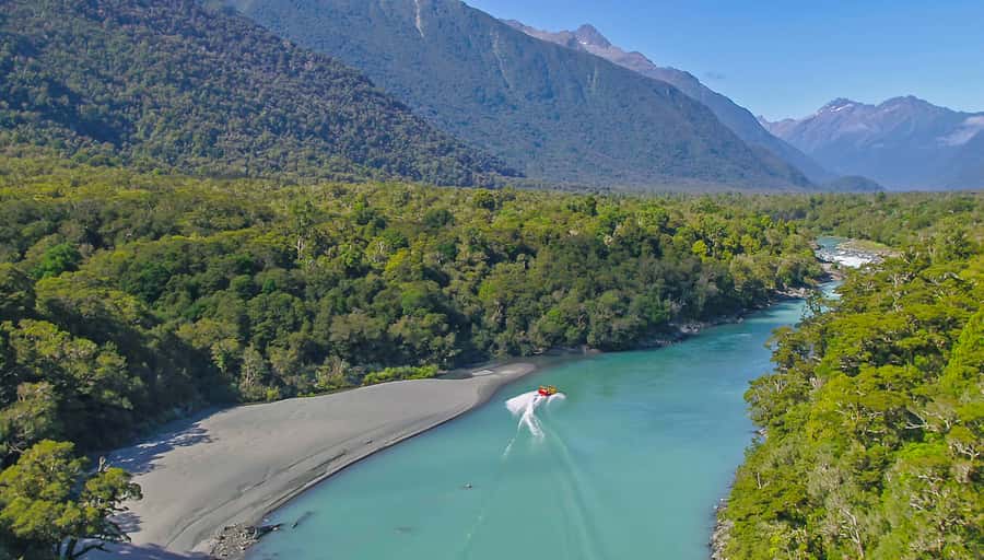 West Coast: Eco River Safari in UNESCO World Heritage Area - Riding up the Waiatoto River