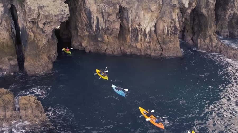 Whangamata: Donut Island Guided Kayaking Experience - The narrow passage into the turquoise lagoon