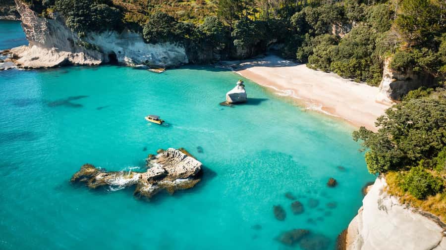 Whitianga: 2-Hour Cathedral Cove and Volcanic Coast Cruise - The boat, seating, and comfort
